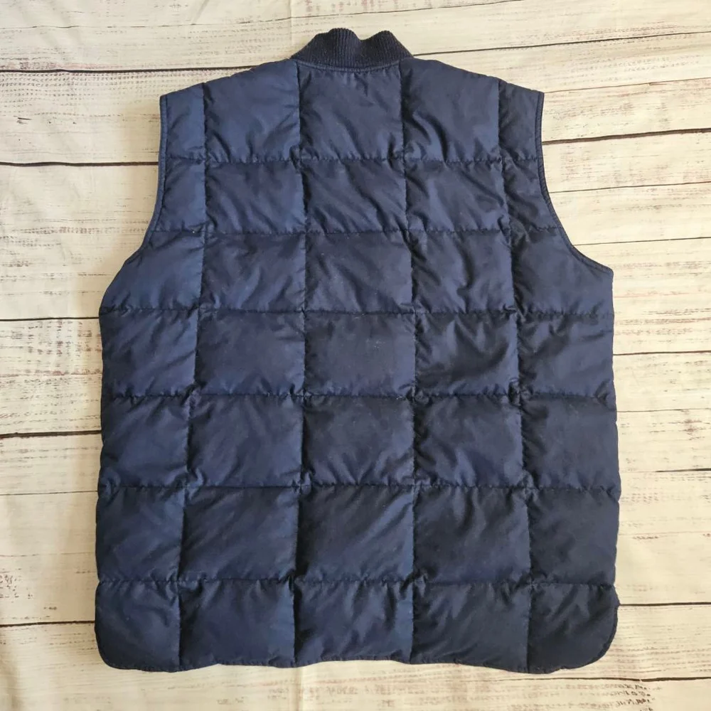 Vintage Eddie Bauer Blue Goose Down Zip Up Vest Mens Large Tall